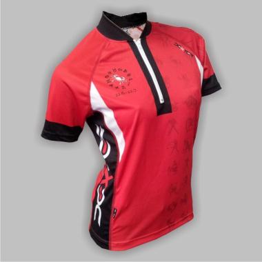 032 Cycling jersey ZODIAC RACE lady´s red