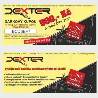 050 Dárkový kupon DEXTER 500Kč