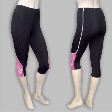 048 Golfhose FLOWERS ohne Einlage pink  M