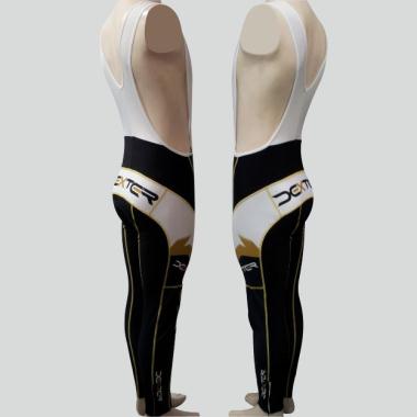 120 Thermo pants FOOT with braces gold   S
