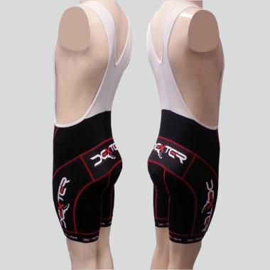 033 Short pants IMAGE with braces black-red    XS