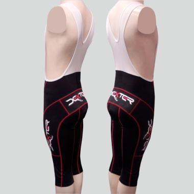 094 Knee pants IMAGE with braces black-red    XS