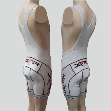 031 Short pants IMAGE with braces white-red L