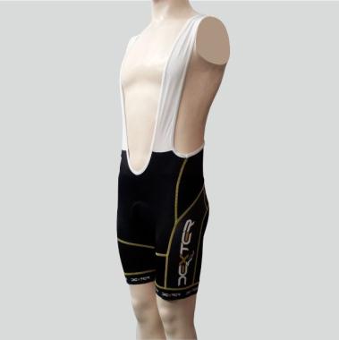 034 Short pants IMAGE with braces black-gold    XS