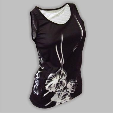 042 Vest FLOWERS black 