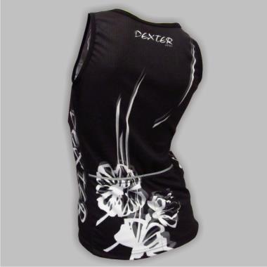 042 Vest FLOWERS black 