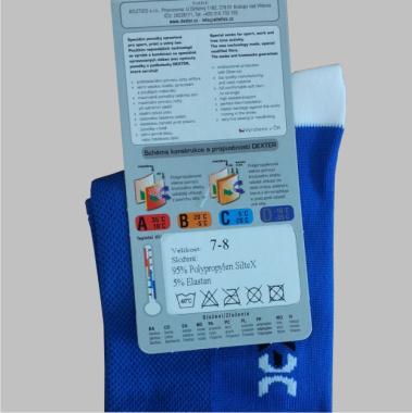 008 Socken DEXTER Silber blau