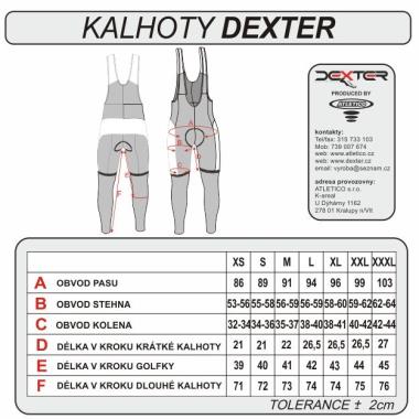 053 Kalhoty DEXTER BTK krátké do pasu