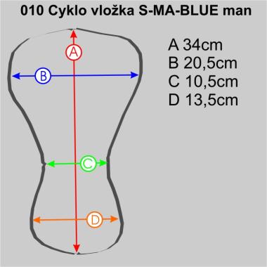 010 Fahrrad Einlage S-MA-BLUE Herren